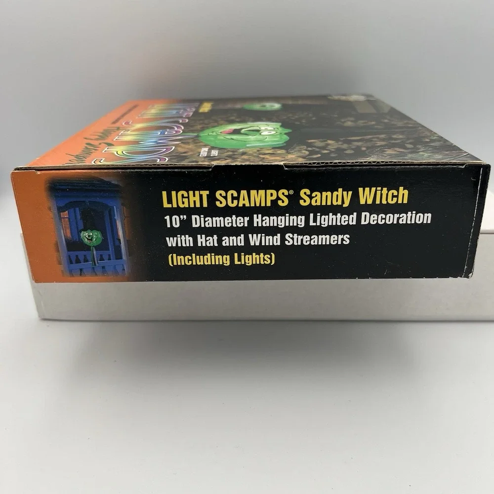 Light‎ Scamps Outdoor Halloween Sandy Witch Hanging Lights Vintage New In Box